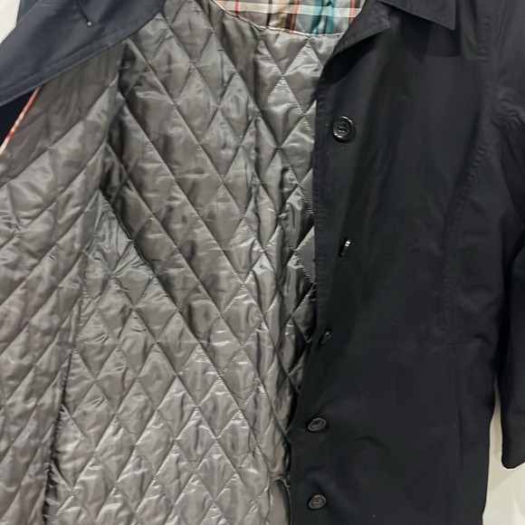 Lands End Classic Black Trench Coat Small - Picture 9 of 10